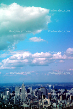 Empire State Building, clouds, Manhattan