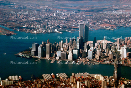 Hudson River, East River, World Trade Center, New York City, Manhattan, East-River
