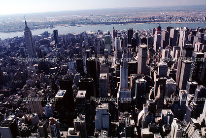Hudson River, buildings, skyscrapers, midtown Manhattan