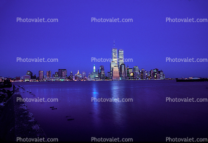 World Trade Center, New York City, Manhattan, Twilight, Dusk, Dawn