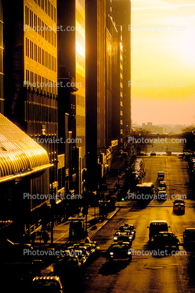 The Grand Hyatt, awning, buildings, early morning Street Scene, Manhattan