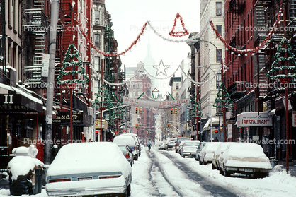 buildings, winter, wintertime, snow, Cars, automobile, vehicles