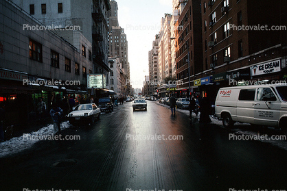Midtown, Manhattan, winter, wintertime, 24 November 1989