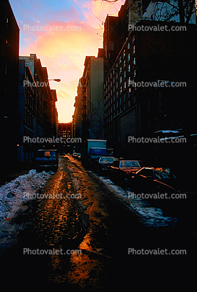 Midtown Manhattan, autumn, buildings, 24 November 1989