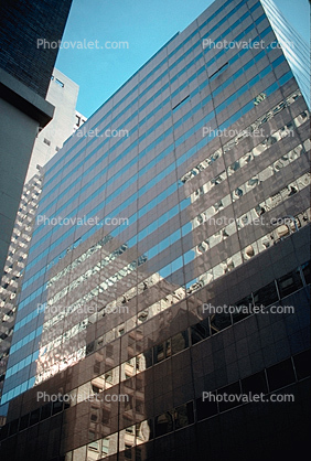 skyscraper, building, reflection, abstract, Manhattan, 25 November 1989