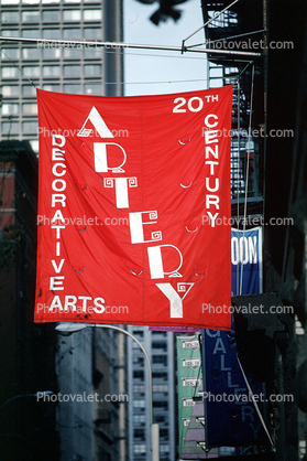 SOHO, Artery, banner, skyscraper, building, Manhattan, 26 November 1989