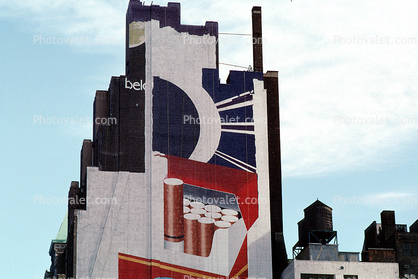 Magna Tobacco, wall art, buildings, Manhattan, 26 November 1989