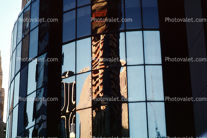 glass, reflection, Manhattan, 27 November 1989