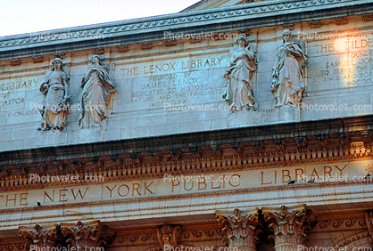 The Lenox Library, bar-Relief, The New York Public Library, frieze, 30 November 1989