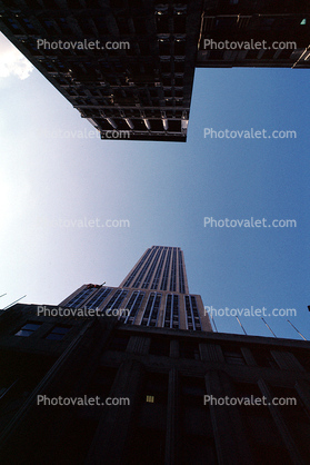 Manhattan, looking up, looking-up, buildings, Midtown Manhattan, 30 November 1989