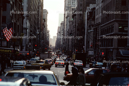 Cars, traffic, Buildings, Canyons of Manhattan, automobile, vehicles, 30 November 1989