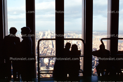 looking out from the World Trade Center, Observation deck, 3 December 1989