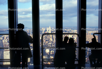 looking out from the World Trade Center, Observation deck, 3 December 1989