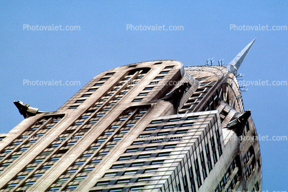 Chrysler Building, Manhattan, looking-up, Gargoyles, 7 June 1990