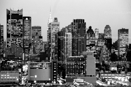 Cityscape, Skyline, Skyscrapers, Twilight, Dusk, Dawn, Manhattan
