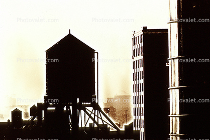 water tower, Manhattan, 1950s