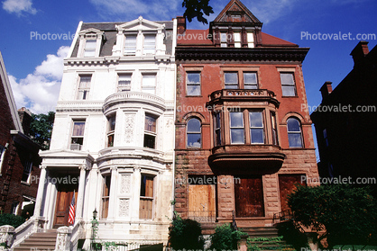Brownstone, homes, houses, residential buildings, Manhattan