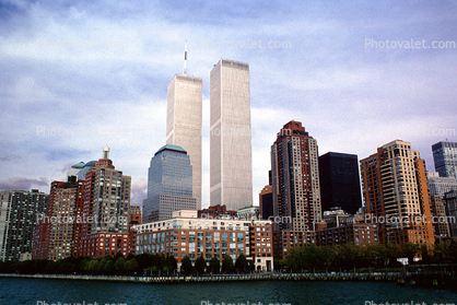 Skyline, cityscape, Hudson River, buildings, 27 October 1997
