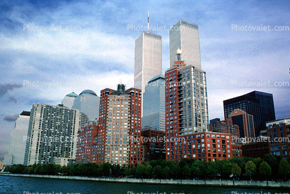 Skyline, cityscape, Hudson River, buildings, 27 October 1997