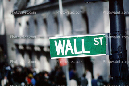 Wall Street sign, 28 October 1997