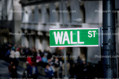 Wall Street sign, 28 October 1997