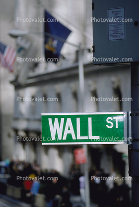 Wall Street Road Signage, 28 October 1997