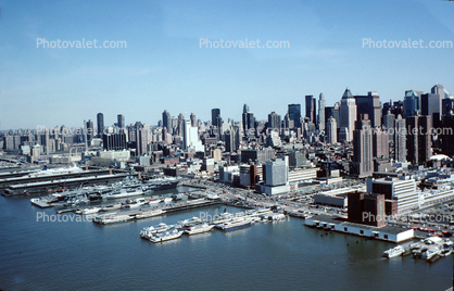 Docks, Piers, waterfront, buildings, skyscraper, Cityscape, Skyline, Manhattan, summer