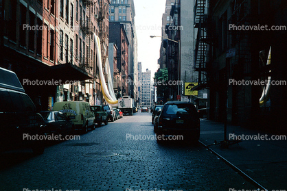 cars, Buildings, summer, Cityscape, Manhattan, 27 June 1999