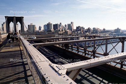 Brooklyn Bridge, Cityscape, Skyline, Buildings, Outdoors, Outside, Exterior