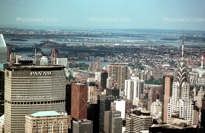 Midtown Manhattan, Cityscape, Skyline, Buildings, Skyscrapers, July 1989