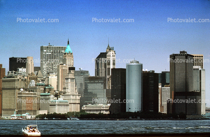 Downtown Manhattan, Cityscape, Skyline, Buildings, Skyscrapers, July 1989