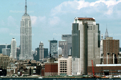 Empire State Building, Cityscape, Skyline, Buildings, Skyscrapers, July 1989, 1980s