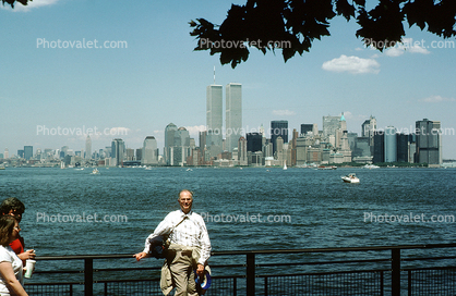 World Trade Center, New York City Skyline, Cityscape, Buildings, Skyscrapers, July 1989, 1980s