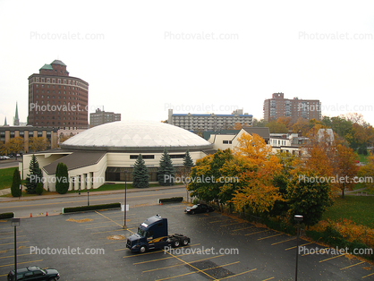 Parking Lot, Turtle Dome Building, Geodesic Dome, City of Niagara Falls
