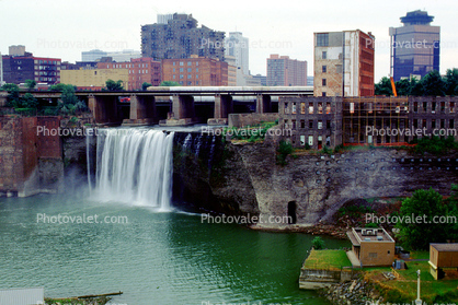 High Falls, Genesee River, Downtown Rochester, Waterfall