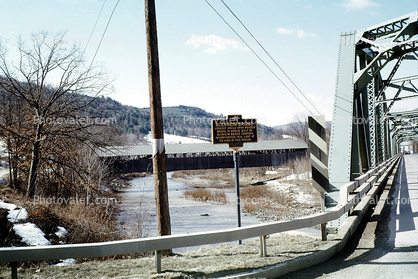Covered Bridge, Schoharie Valley, footbridge, Blenheim, 1950s