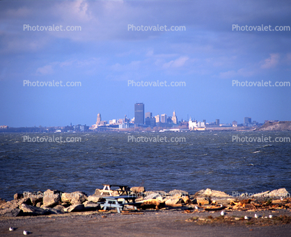 Buffalo skyline, Lake Erie, New York