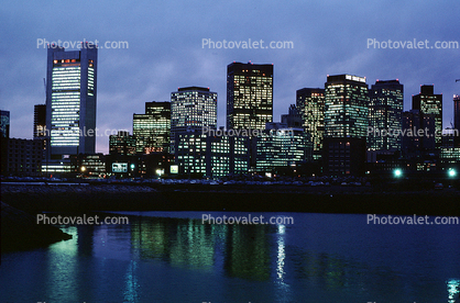 Cityscape, Skyline, Buildings, Skyscrapers, Evening, Boston