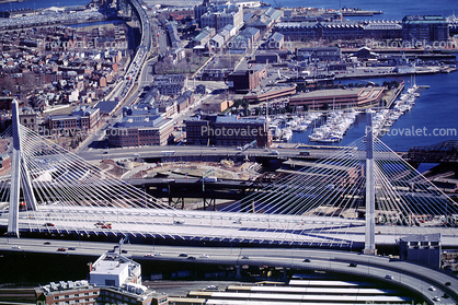 The Zakim Bridge, Over the Charles River, Interstate Highway I-93, Two bridge cable-stayed