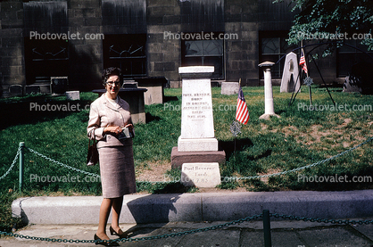 Helen at, Paul Revere Gravesite, 1960s