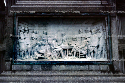Forefathers Monument, bar-Relief, Pilgrims
