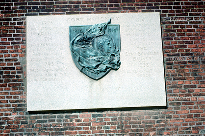 Forefathers Monument, bar-Relief, Shield
