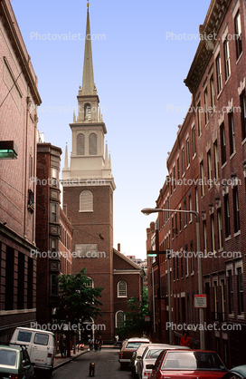 The Old North Church steeple, May 1985