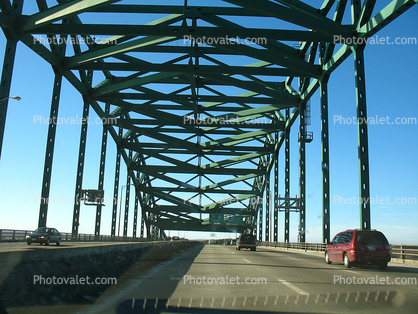 Piscataqua River Bridge, Kittery Maine, Portsmouth New Hampshire, Interstate Highway I-95