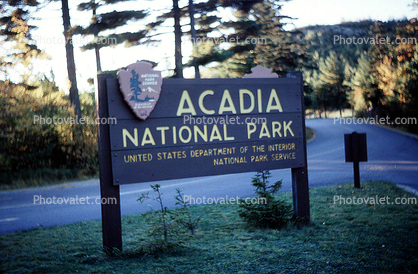 Acadia National Park signage