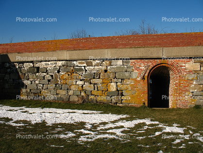 Brick Wall, Castle William and Mary, New Castle, Portsmouth, New Hampshire