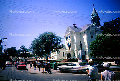 Courthouse, Car, automobile, vehicle, August 1963, 1960s