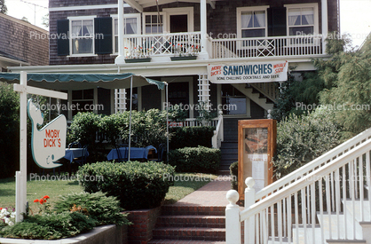 Moby Dick's, Building, Balcony, lawn, garden, Martha's Vineyard, Massachusetts