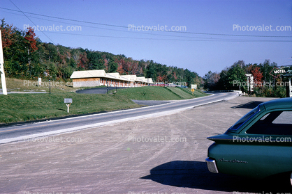 Car, Motel, Highway, road, Vermont, September 1965, 1960s