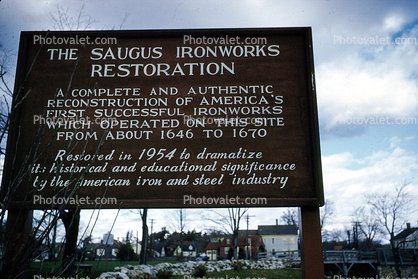 Saugus Iron Works National Historic Site, September 1958, 1950s
